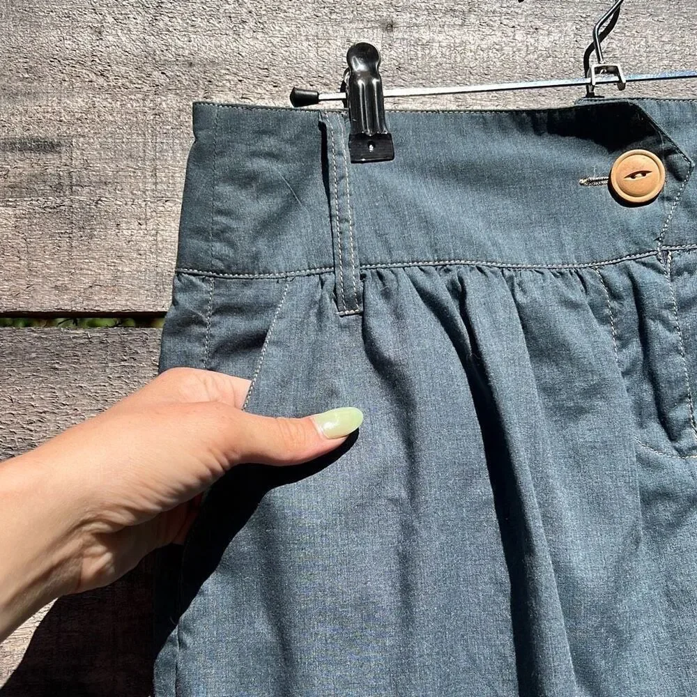 Mimi Chica Women's Blue Denim Lightweight Mini A-Line Skirt